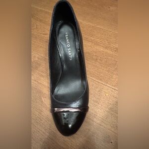 Franco Sarto black wedges. 3 inch